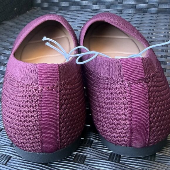 A New Day Claire Women's Knit Washable Ballet Flats Burgundy Size 7.5 NWT - Picture 7 of 8